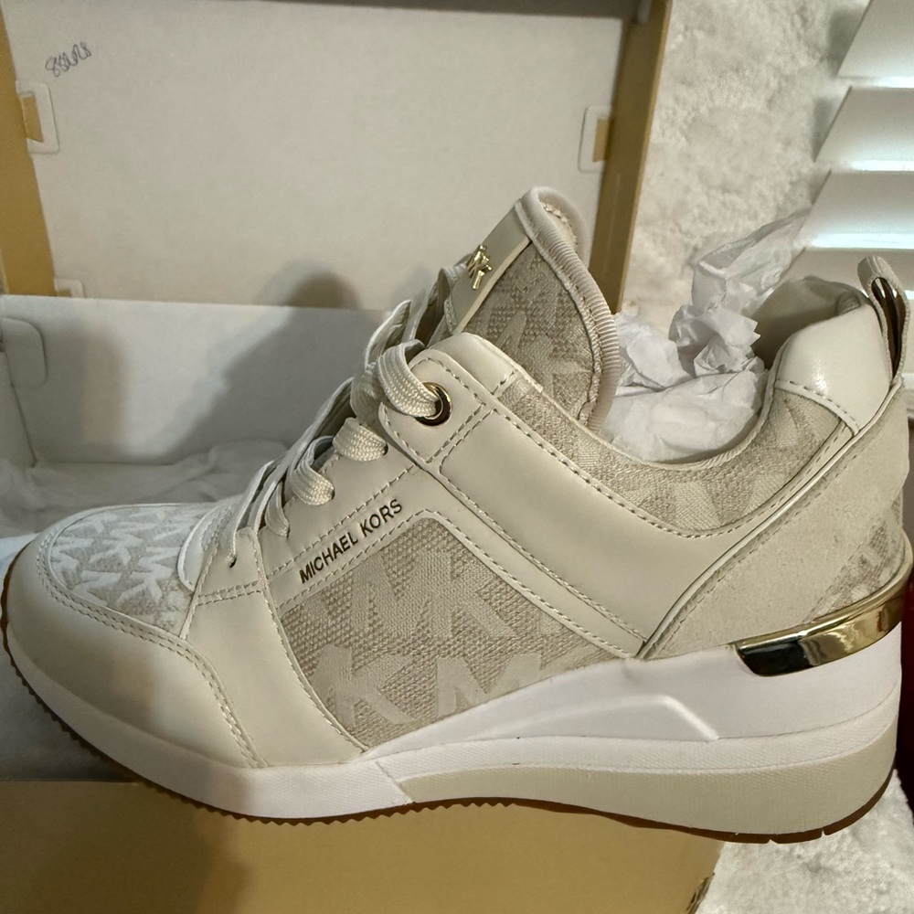 Michael Kors Cream and Gold Women's Sneakers